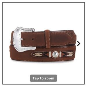 Men’s Tony Lama Sierra Madre Brown Bark Concho Western Belt